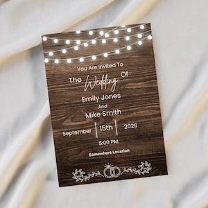 Rustic Fall Wedding Invitation