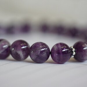 Amethyst Chakra Bracelet, Seven Chakras, Yoga Bracelet, Crystal Chakra, Wrist Mala Bracelet