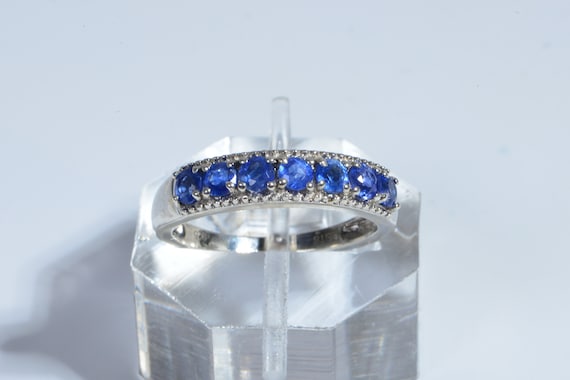 Natural Blue Kyanite Sterling Silver stacking gem… - image 8