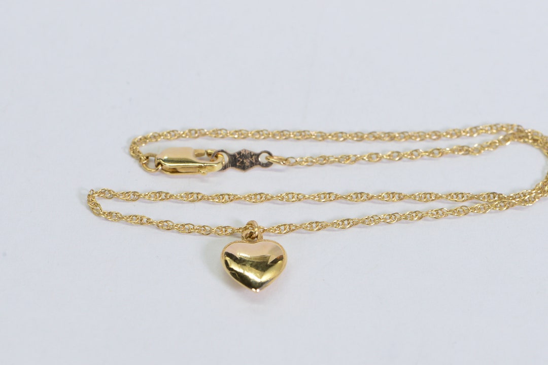 thumbnail image 2 of 10K Yellow Gold Open Shiny Heart Anklet – 10 Inch Double Rolo Chain – Goldum NYC 2 of 3