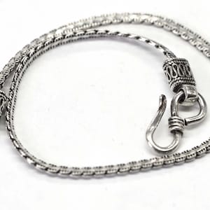 3mm Cuban Bracelet Sterling Silver 925 Women Bracelet Silver  Curb Link Chain  Bracelet