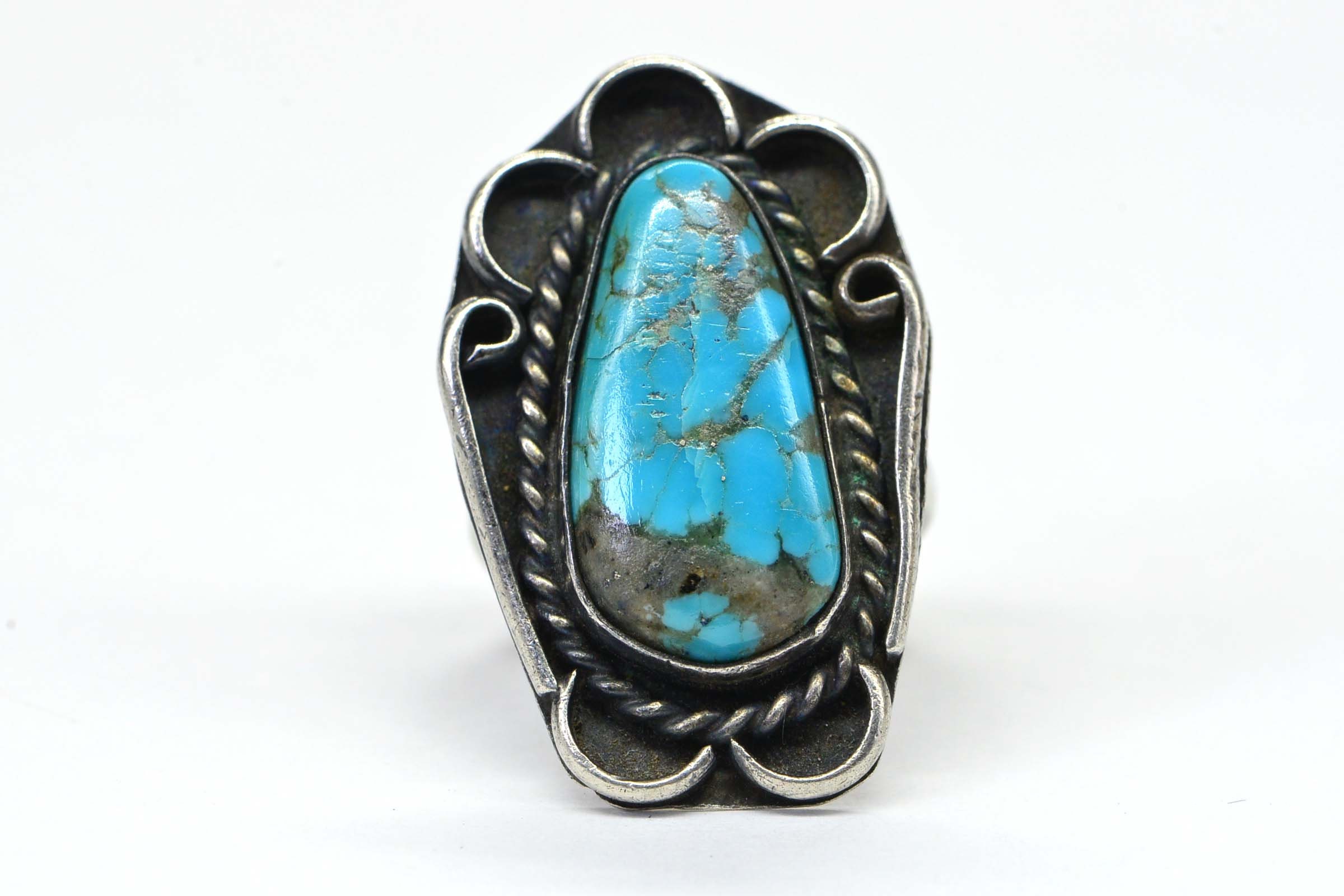 Jameson Lee Vintage Native American Navajo Blue Gem Turquoise Sterling Silver Bracelet Jameson Lee Vintage Native American Navajo Blue Gem Turquoise Sterling Silver Bracelet