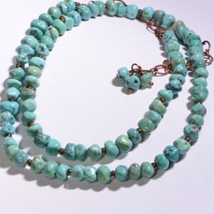 Genuine Turquoise Necklace Copper Shocker Necklace American Turquoise