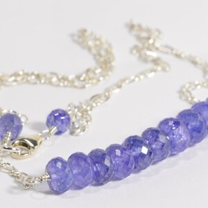 Tanzanite Necklace Bar Tanzanite Jewelry Handmade Jewelry Gemstone Bar Necklace Gold wire wrapped necklace
