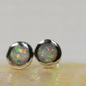 Opal  Earrings Studs Earrings Post Earrings Sterling Silver Jewelry