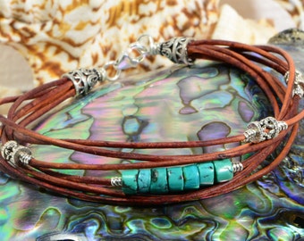 Leather bracelet  multi strand bracelet Bangle Bracelet Boho Jewelry Hippie Bracelet