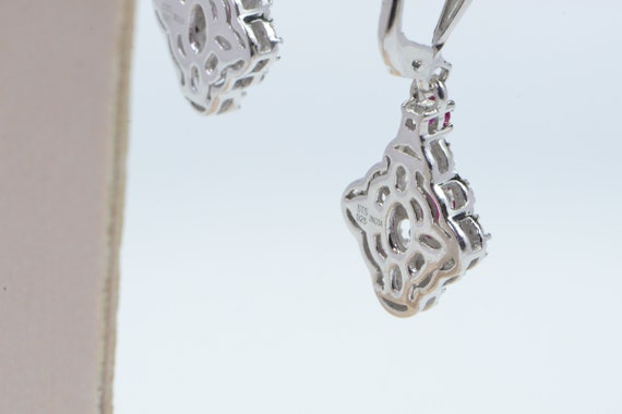 Natural Ruby Diamond Accent Drop Dangle   Earring… - image 9
