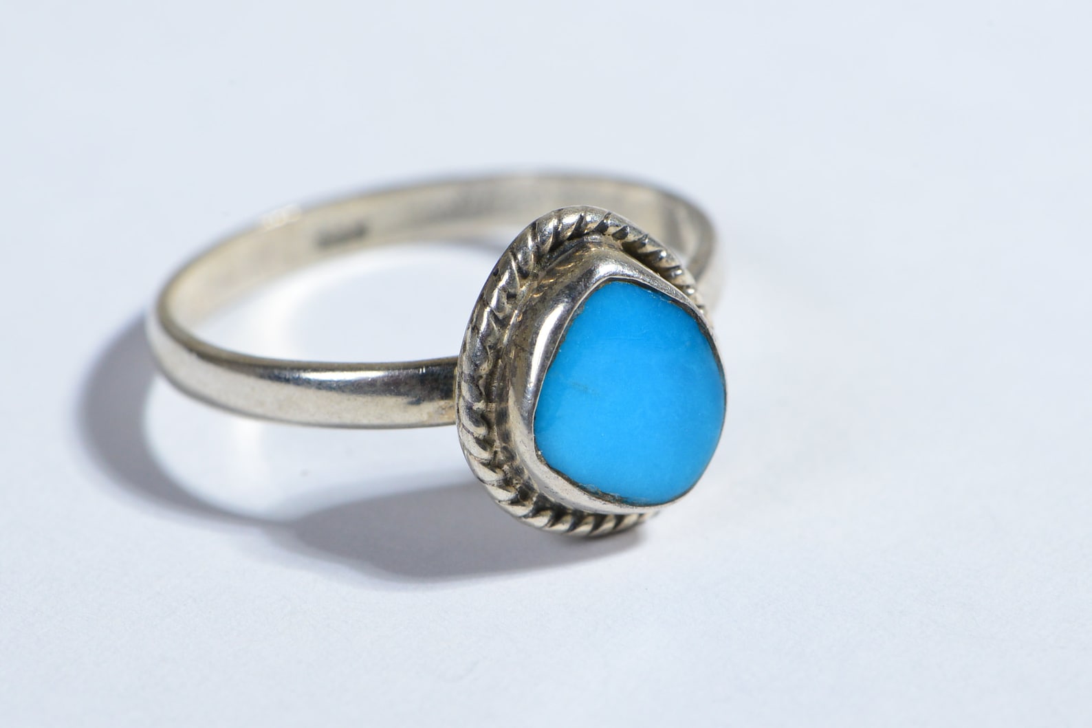 Sleeping Beauty Turquoise Ring, Sterling Silver Band, Size 9 - Etsy