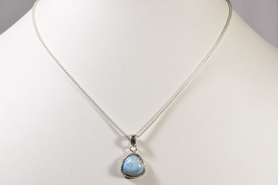 Larimar Pendant Sterling Silver Jewelry Natural L… - image 3