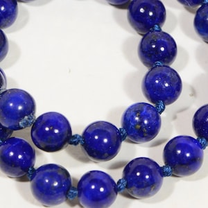 Lapis Lazuli Luxury AAA Knotted Bracelet Mala Jewelry Beaded Bracelet Gemstone Bracelet