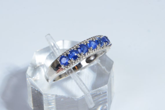 Natural Blue Kyanite Sterling Silver stacking gem… - image 9