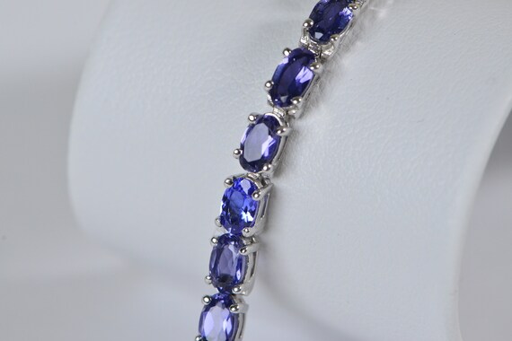 Tanzanite Bracelet, Tennis Bracelet ,Chain Bracel… - image 3