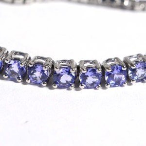 Tanzanite Bracelet  Bolo Adjusted Bracelet in Platinum Over 925 Sterling Silver multi stone Gemstone Bracelet Birthstone