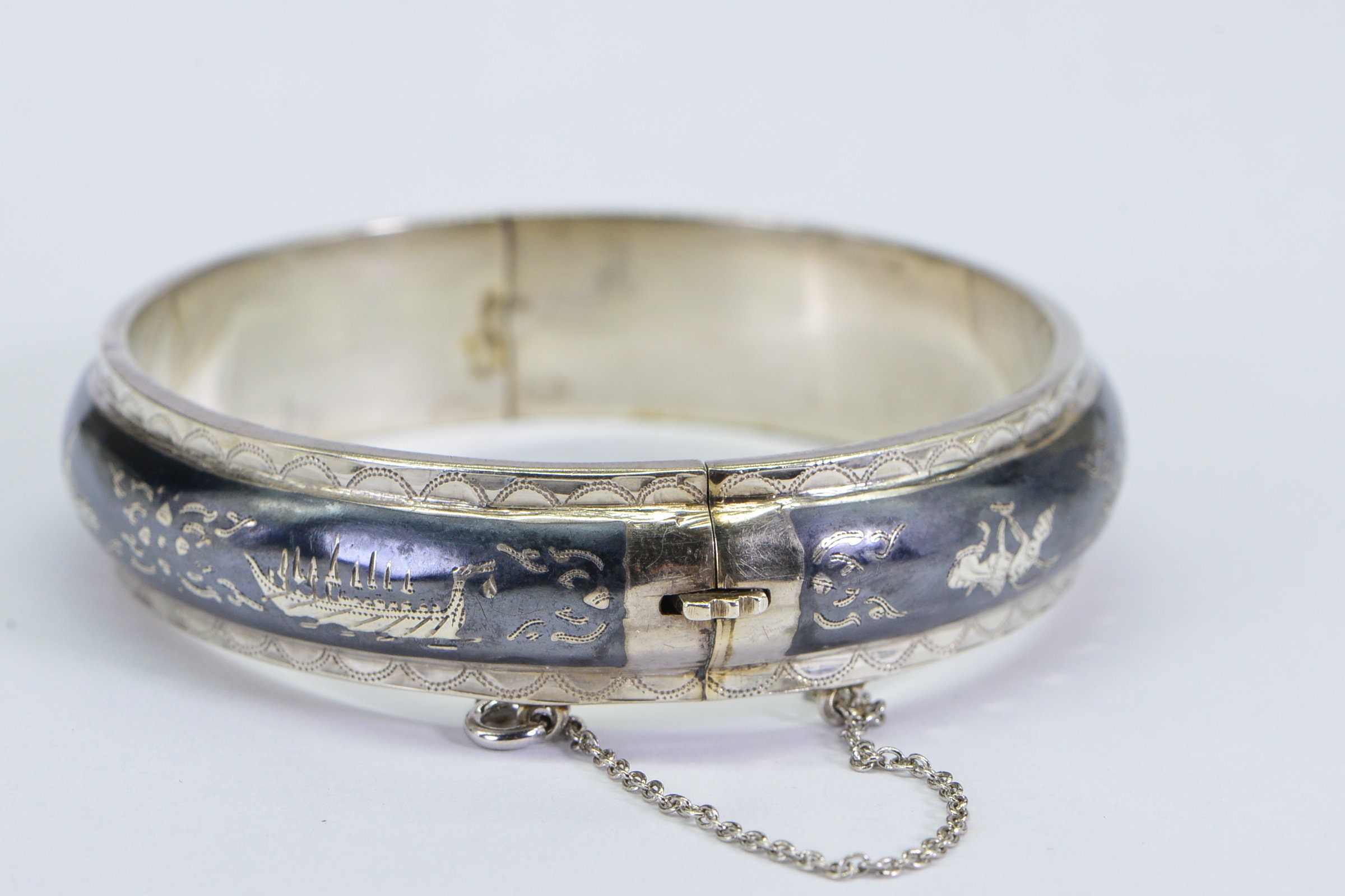 ✨ Vintage Siam Sterling Silver Cuff Bracelet |  Mid-Century Collector Piece RESERVED Mid-Century SIAM STERLING SILVER Cuff Bracelet  main image 2