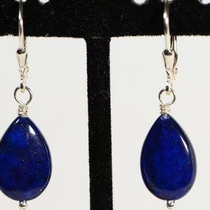 Lapis Lazuli Drop Earrings Natural Stone Earrings Gemstone earrings Lapis Earrings