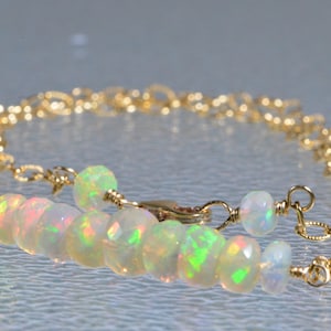 Dainty Opal Necklace, Gold Opal Necklace, Colorful Opal Necklace, Opal Necklace, Opal Jewelry, Opal Bar Necklace, Birthstone October