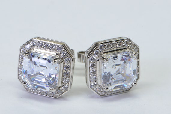 Princess Cut Simulated Diamond Stud Earrings: Ste… - image 8