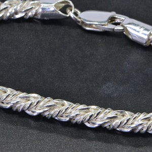 Byzantine  Sterling Silver Heavy Bracelet For  Men Gift For Father Chainmail Bracelet Vintage Bracelet