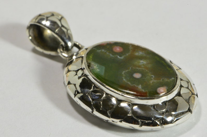 Ocean Jasper Pendant Handmade Jewelry Sterling Silver Jewelry