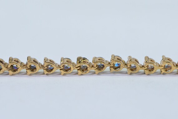 Simulated Diamond Gold Tennis Bracelet 14K Yellow… - image 4