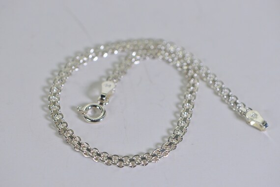 Silver Flat Chain Bracelet Stackable Sterling Sil… - image 3