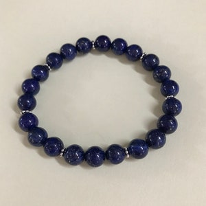 Lapis Lazuli Bracelet, Genuine Blue Gemstone Bracelet, Handmade Gemstone Jewelry, Gemstone Bracelet, Handmade Jewelry, Gemstone Jewelry