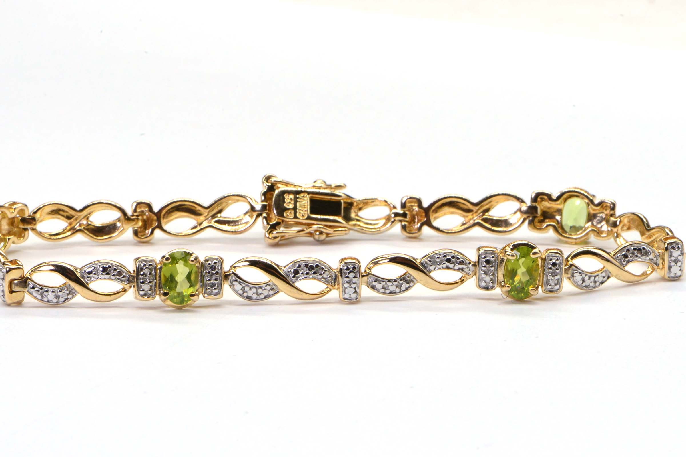 Peridot Tennis Bracelet 14K Geel goud over Sterling Silver Etsy