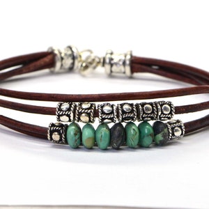 Turquoise Bracelet Turquoise and Leather bracelet wrap turquoise and leather bracelet leather and turquoise bracelet