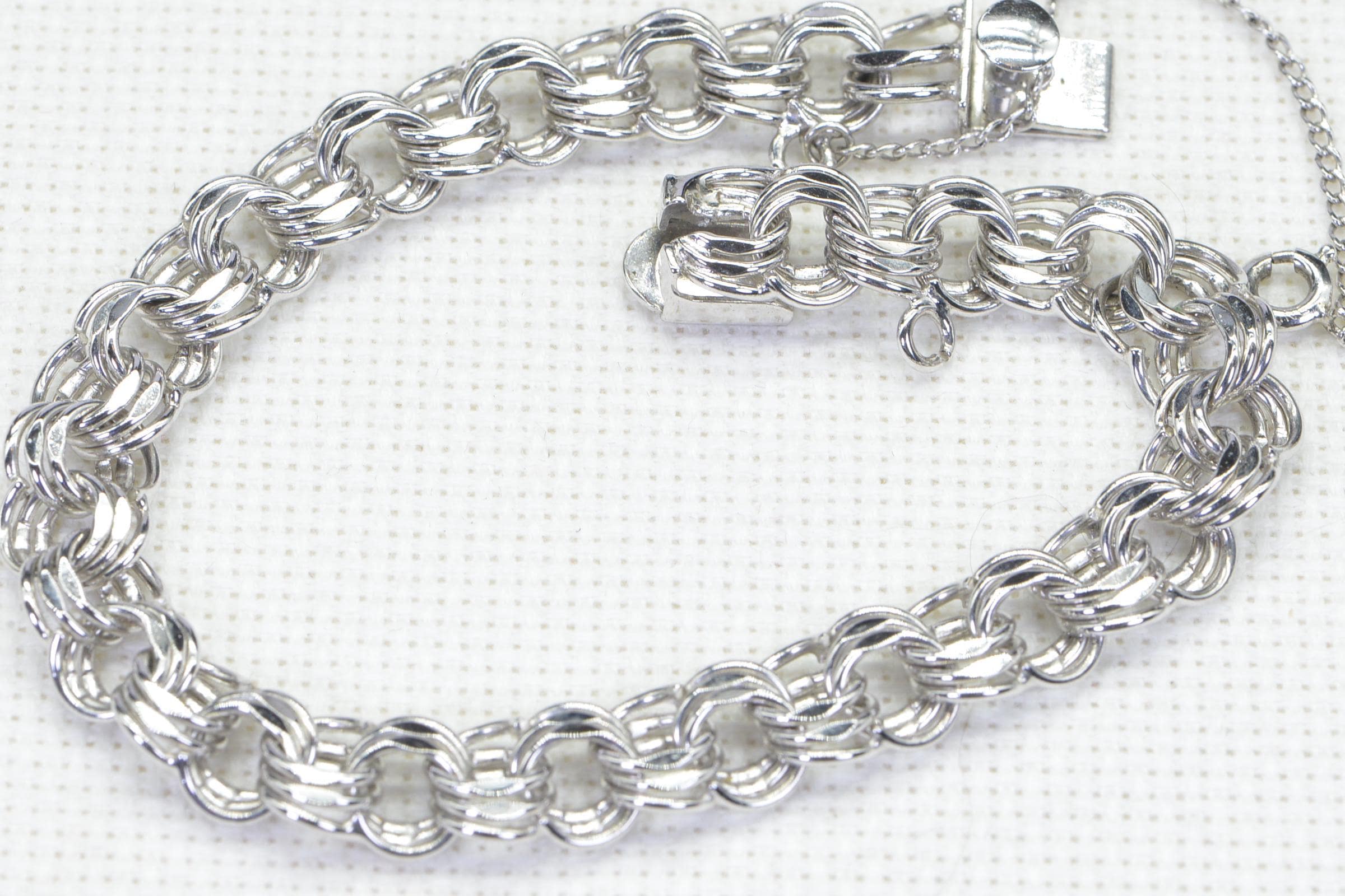 【bema】PRY シュウト Silver Chain Bracelet Heavy Bismark Chain Bracelet Byzantine Rhodium Over Sterling