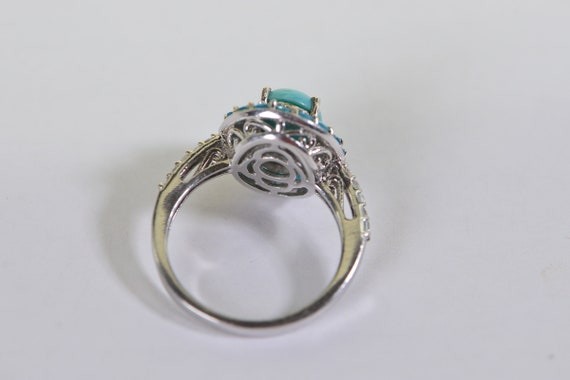 Genuine Turquoise Vintage Ring Turquoise ring Ova… - image 7