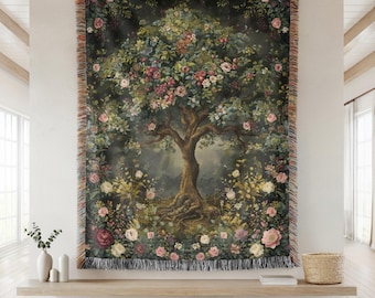 Grande Tapisserie Murale "Tree Of Life" (Arbre De Vie) - Style Bohème Multicolore - Occasion Très Bon État