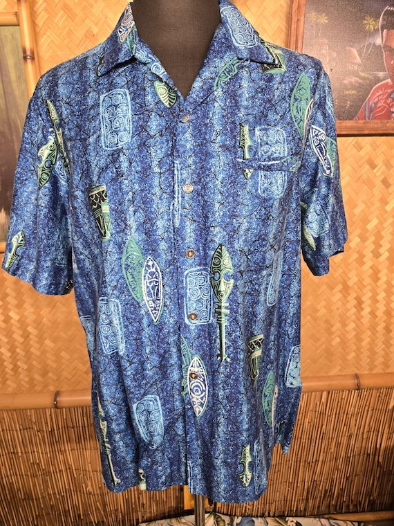 Vintage 1950's Ross Sutherland Hawaiian Aloha Shirt m1148