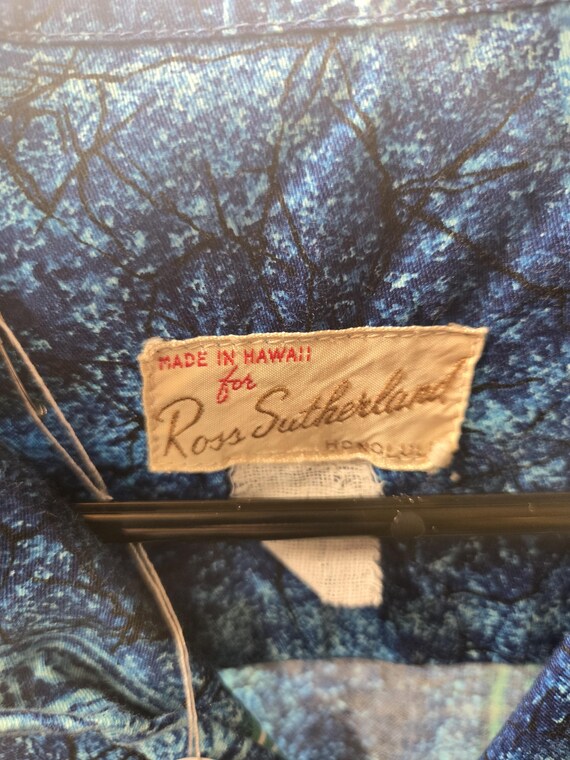Vintage 1950's Ross Sutherland Hawaiian Aloha Shirt m1148 View 2