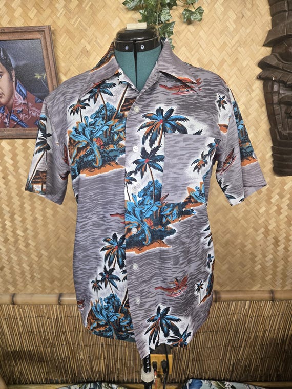 Vintage Sears Kings Road Hawaiian Aloha Shirt m1075