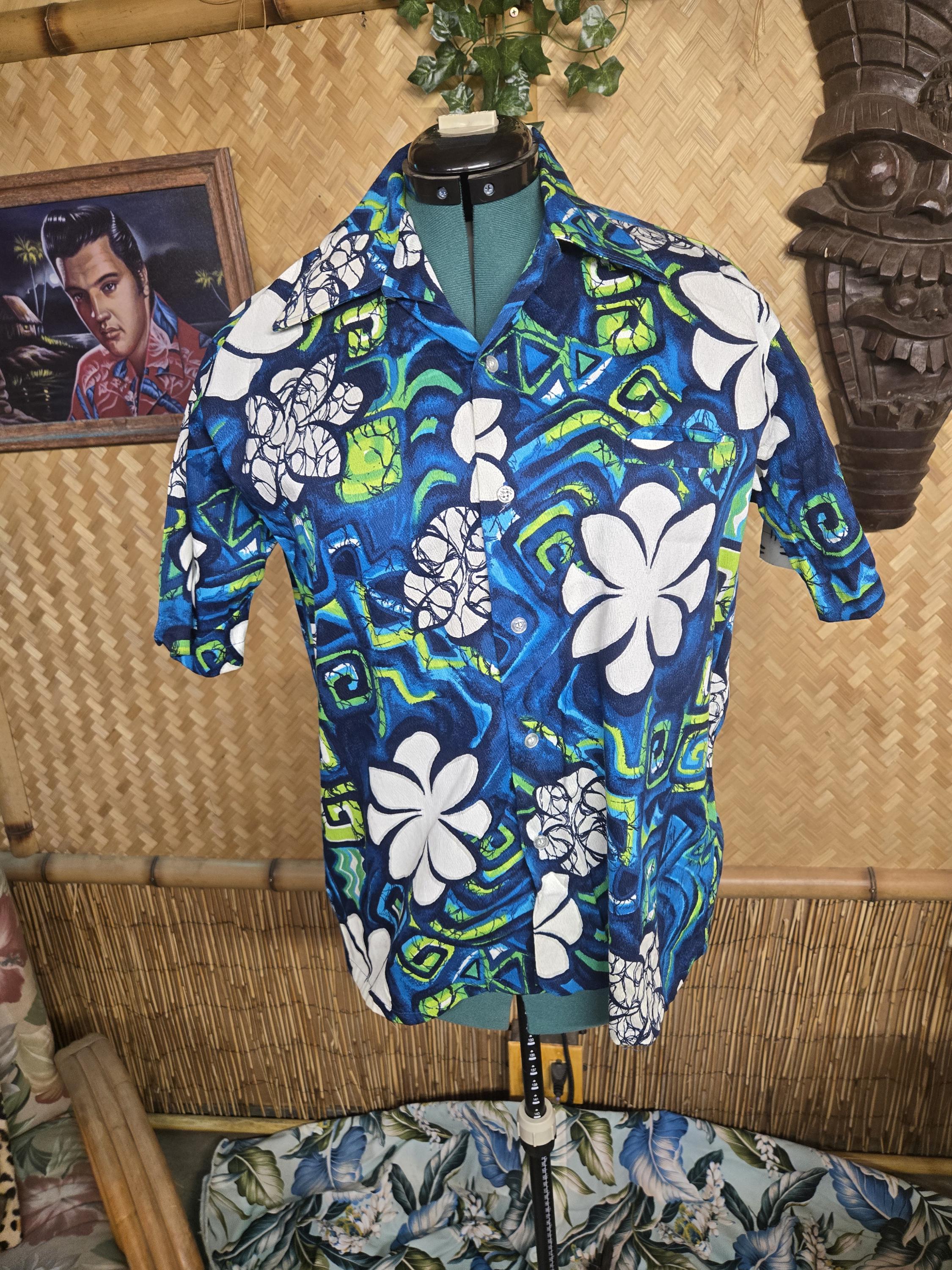 Chemise Hawaïenne Island Republic – Taille XL – Fleurs Jaune/beige/vert – NEUVE