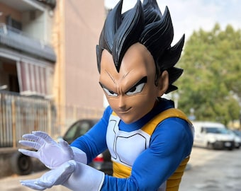 Vegeta Dragon Ball Z Realistic Cosplay Costume with Armor Boots and Full Head Mask