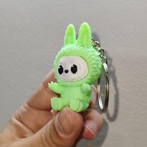 3D Labubu Keychain – Special Edition Glow in the Dark – Kawaii Toy, Handmade Gift, Cute Bag Charm