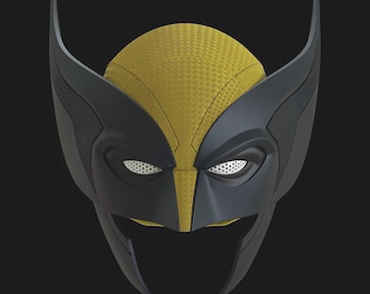 Wolverine Helmet Faceshell – 3D Printable Cosplay Mask – STL Digital Download – Movie-Accurate Wolverine Mask 3D Model