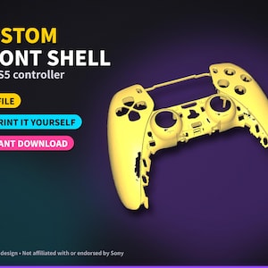 PS5 DualSense Controller Shell STL | 3D Printable Front Housing | Custom & Replacement Case | Digital Download