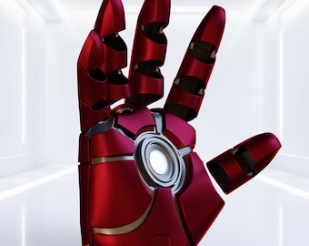 Wearable Iron Man Glove STL | 3D Printable Cosplay Armor Gauntlet | Articulated Fingers 3D Model | Digital Download