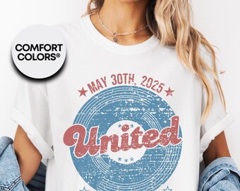 Vintage Independence Day Comfort Colors® Shirt, Patriotic Graphic Tee, Taylor Inspired Shirt. United We Stand, Gift for Music Lovers
