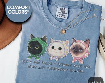 Don't let cuteness fool you Comfort Colors® Shirt, Funny Cat Tshirt, Vintage Retro Cat Shirt, Cat Lover Shirt, Kitten Aesthetic Tee
