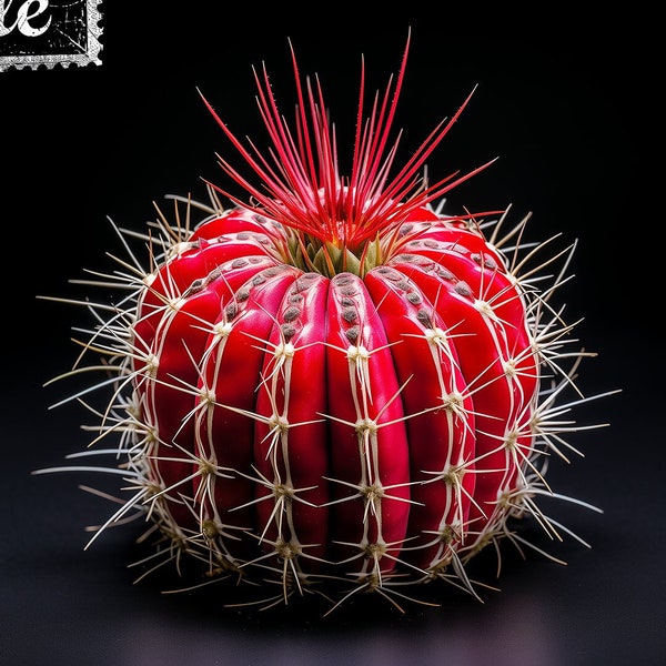 Red Barrel Cactus  -  Home, Décor, Life, Gift, Art, Png File