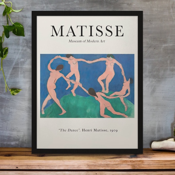 Henri Matisse "The Dance 1909" Premium Matte Vertical Posters, Fauvism Art, French Painting, 20th Century Painting