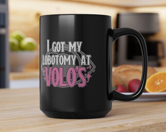 Lobotomy at Volo's Black Mug (11oz, 15oz), Tea, Hot Cocoa, Gifts, Home, Kitchen, Gaming, DnD