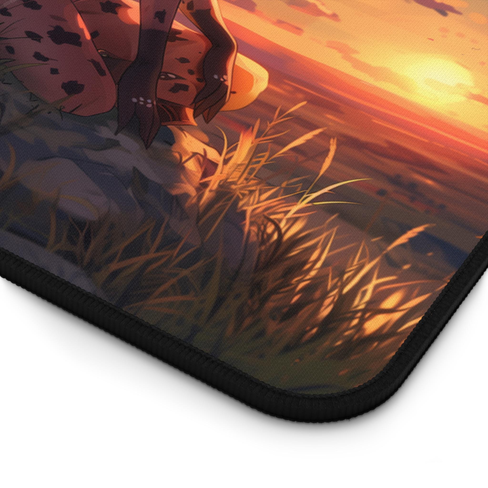 Hyena Girl on Savanah Sunset Desk Mat, Furry, Fursona, Art, Computer ...