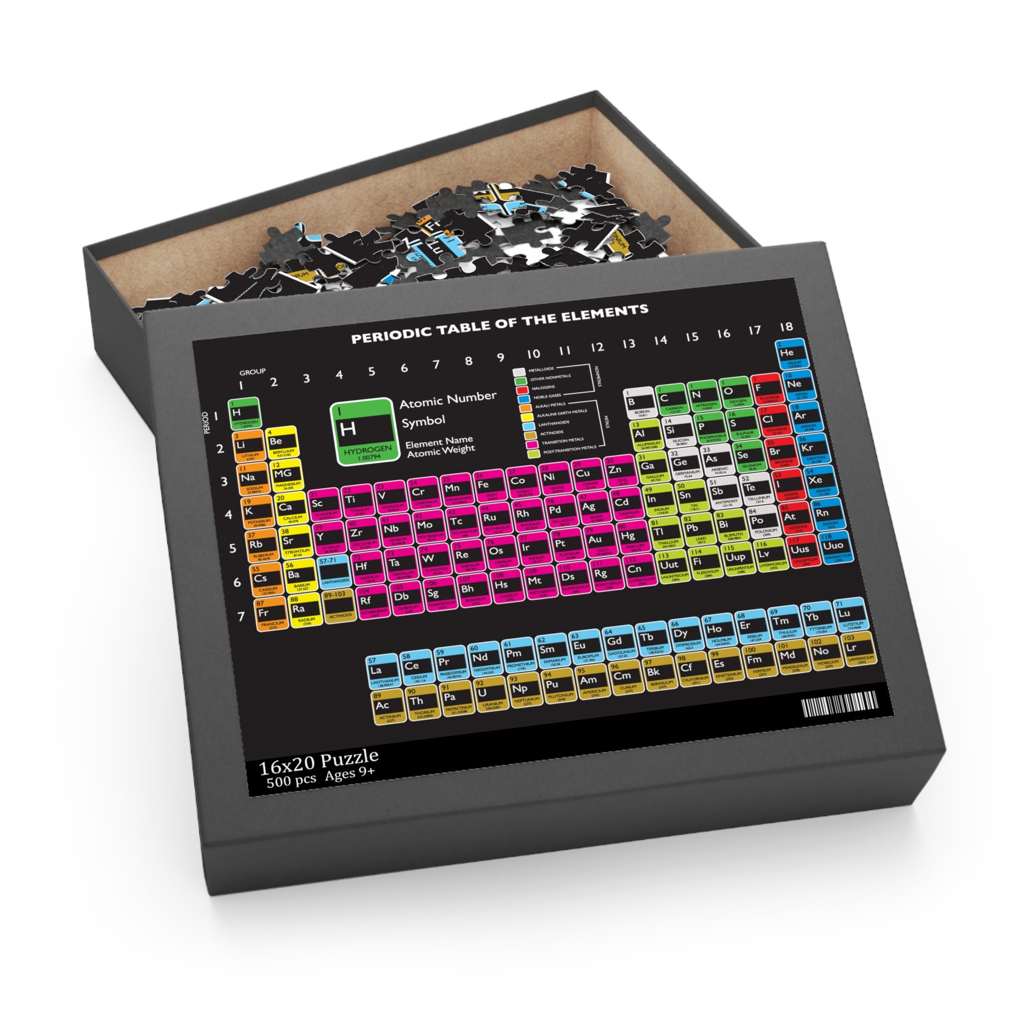 LEWITORS 18 Stück Elementwürfel Set Dichte Würfel Set, Element Cube Set Metalle Dichtewürfel 99,99% Hochrein, Periodensystem Sammlung Für Wissenschaft Lehrmittel Und Dekoration(0,39/10 Mm