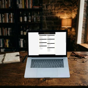 Registro de contraseñas en PDF / Alfabético / Registro de correo electrónico con nombre de usuario / Descarga instantánea