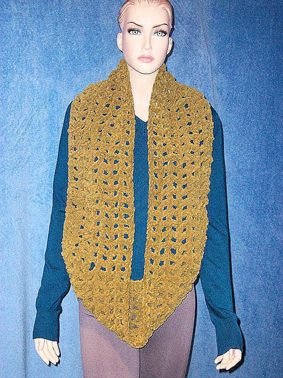 Infinity Scarf Olive Green Crochet Infinity Scarf Plush Etsy