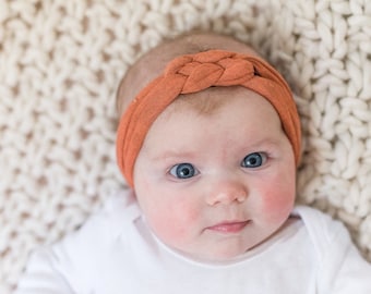 baby girl knot headband, baby girl headbands, soft headbands, stretch headbands, gifts for baby girl, gifts for new baby girl, baby headwrap